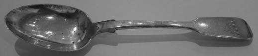 222. Scottish silver Old English pattern tablespoon, Edinburgh c.1820 by Ziegler. L-22.1cm; W-49g.