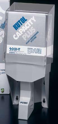 LARGE CAPACITY Capacity Plus The industry s largest hand soap dispensing system provides the same great features found in the smaller bag-in-box systems but in larger sizes.