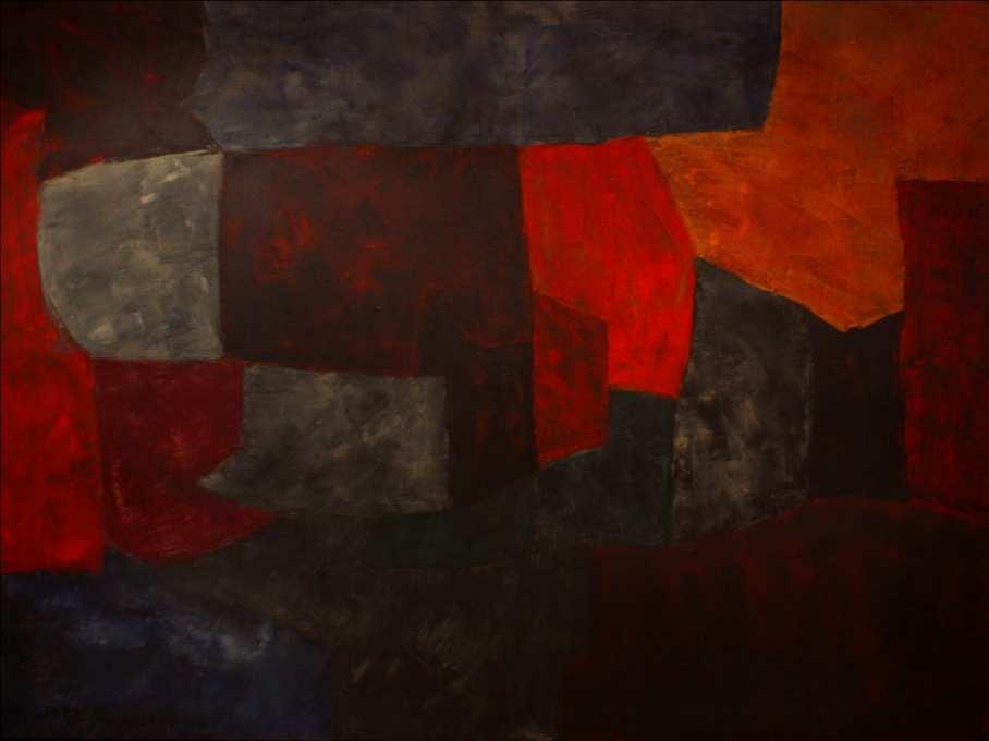 Serge POLIAKOFF (1900, Moscou 1969, Paris) Composition, 1959/60 Oil on canvas 97,2 x 130 cm Signed lower left Included in the catalogue raisonné of the artist under the number 959057 (vol. III).