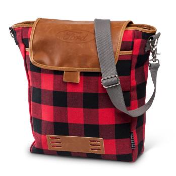 CAMPSTER COMPUTER TOTE Canvas/vinyl fabric, striped inner lining, 15 padded laptop pocket, open front tablet pocket, flap closure, and adjustable strap.