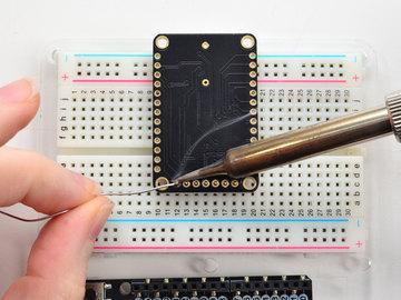 Be sure to solder all pins for reliable electrical contact.