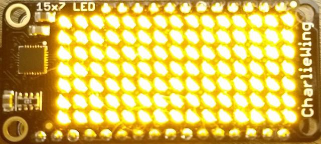 module by running: import adafruit_is31fl3731 Next depending on what display you're using you can create an instance of a Charlieplex display class: Matrix - This class represents the 16 x 9 LED grid