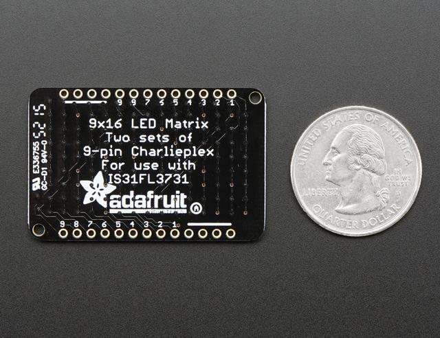 This chip is great for making small LED displays, and we even designed the breakout to match up with our ready-to-go LED grids in red, yellow, green, blue and white.