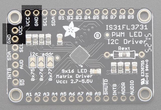 You can power the IS31 from 2.7-5.5VDC, but note that the same voltage is used for both power and logic. If you are using a 5V logic device, just connect VCC to 5V. If you are using a 3.