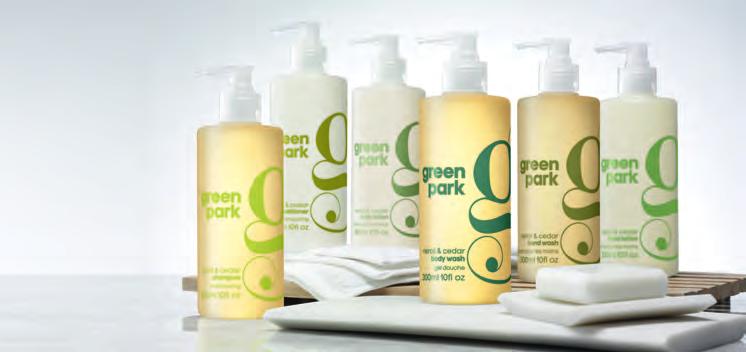 The Retail & Dispenser Range Retail range The Green Park collection is also available in 300ml retail sizes, including a retail exclusive hand wash and hand lotion duo, to complement the in-room