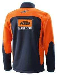 KTM Racing Team logo on front and back, sponsors logos printed on both sleeves. 100 % nylon.
