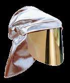 >> 13 Helmet cover made of preox-aramide fabric aluminized Flexible fabric, resistant to flying sparks and slag