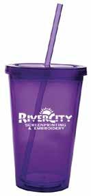 Promotional Items: Drinkware RCS113 Metallic Reflections Tumbler Stainless-steel outer with plastic liner Sleek and stylish design Screw-on, leak-resistant slider lid 15 oz.