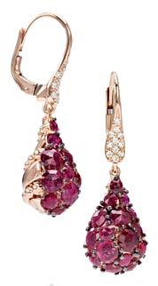 A pair of coloured gemstone