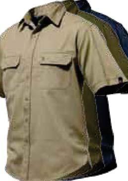 OILED NAVY, KHAKI, BLACK Modern slimmer fit shirt with a stretch action