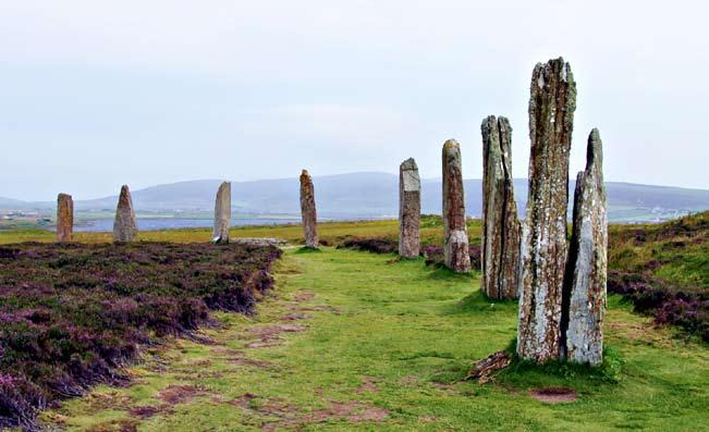 The Ring of Brodgar (credit to user Chmee2 of Wikimedia commons) The Ring of Brodgar, however, is more in tact.