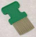 Use the uku comb on small sections of hair at a time.