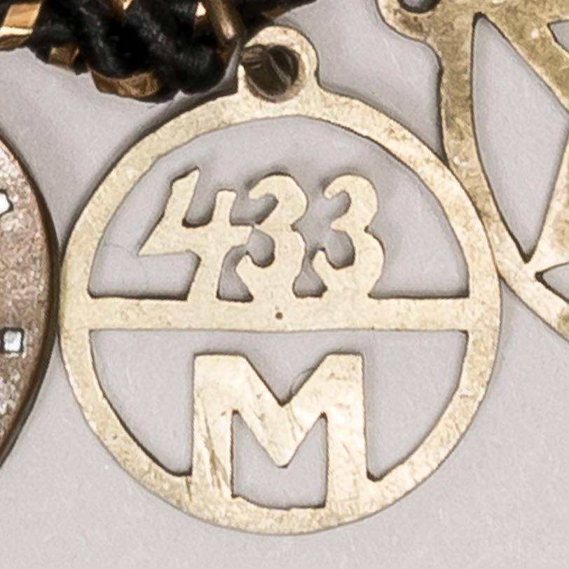 2. Circular pendant inscribed 433 M M 433 was Greta Perlman s transport number, assigned to her by the Nazis.