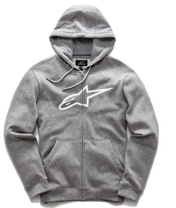 Printed front logo Lined hood, rib hem and cuffs Dipped draw cords and metal eyelets OVERSHOT FLEECE