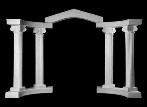 00 ½ Circle Colonnade Archway (4 72 roman columns, 2 semi-circular tops and bottoms, 1 V Arch) $195.