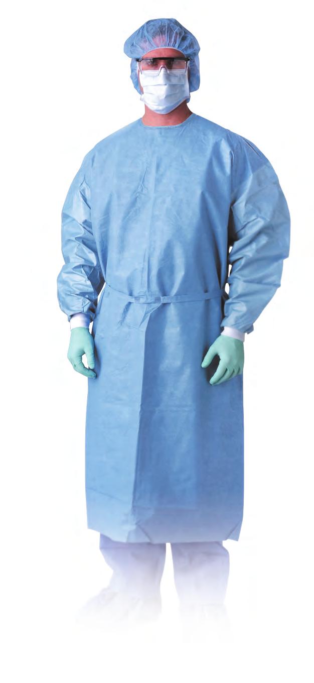 PROTECTIVE APPAREL Procedure & Protective Gowns Prevention Plus Blue Procedure Gowns Made from blue impervious