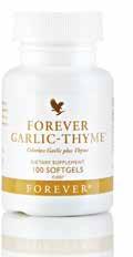 Forever Garlic-Thyme Fight against oxidative stress with a one-two punch of garlic and thyme in an odorless, easy to take softgel.