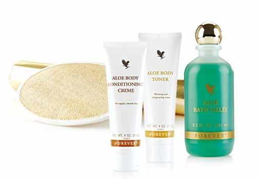 Post bath, follow up with the rest of the kit s important products: Aloe Body Toner for use with cellophane wrap (included); then finish with Aloe Body Conditioning