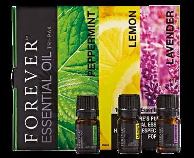Essential Oils Forever Essential Oils Tri-Pak A convenient sample pak for those getting started with essential oils. Featuring 0.17 fl. oz.