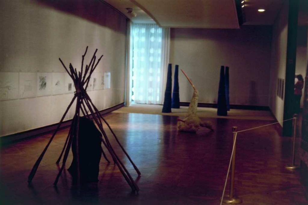 Figure 8. Installation View, The British Avant Garde, New York Cultural Center, 1971, showing Barry Flanagan, no.