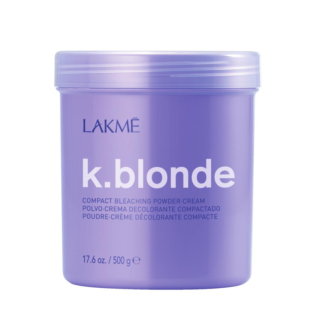 K.BLONDE Compact bleaching powder-cream Extremely active compact bleaching powder cream. Its homogeneous and stable nonvolatile formula prevents powder from forming during mixing.