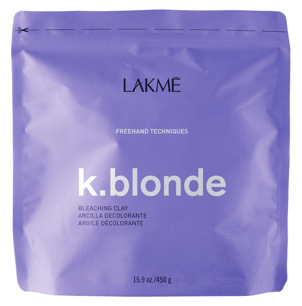 K.BLONDE Bleaching clay Bleaching clay for the most creative looks. Soft, clayey and consistent texture which adheres easily to the hair. Allows any free technique to be applied.