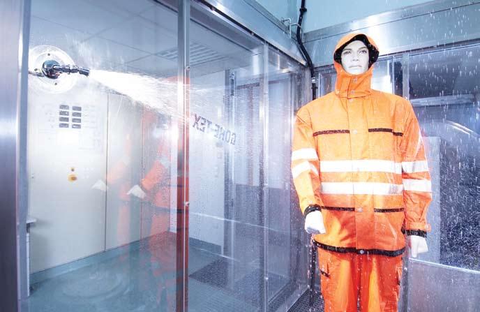 Products Designed to Perform GORE-TEX Fabrics Standards & Testing Gore Climate Chamber Gore has made it a task to research the physiological interaction between person and clothing on a scientific
