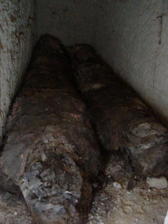 Cyberscribe 165 11 [Mummies in one of the newly discovered tombs outside the temple.