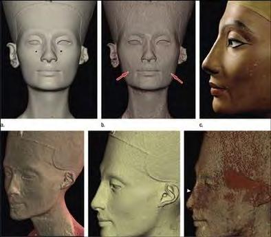 Cyberscribe 165 2 Conclusion: CT imaging revealed construction techniques in Nefertiti s bust that had implications for conservation, as well as for an understanding of the artistic methods used in