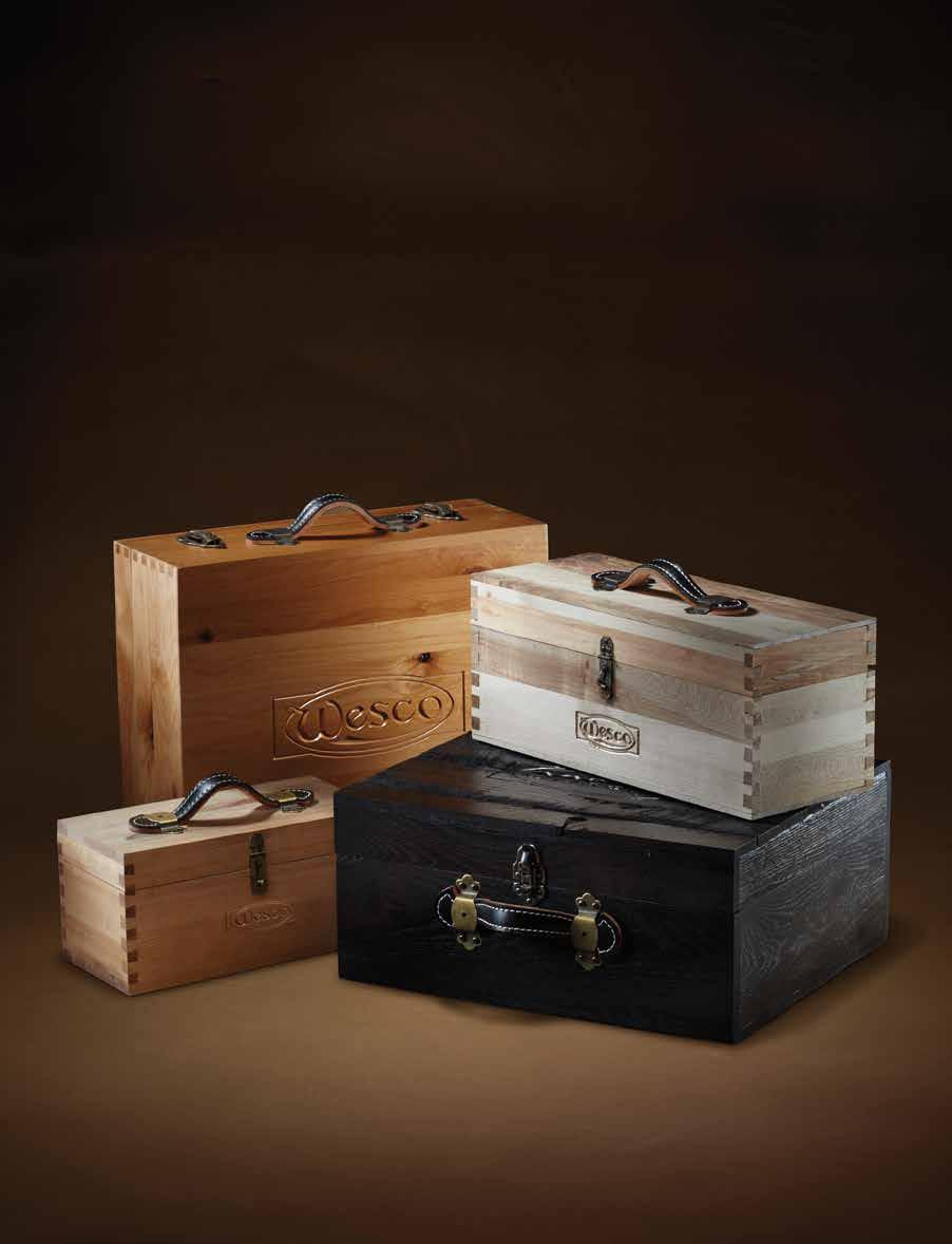 Wesco Hardwood Boxes Made locally from American hardwoods, Wesco signature boxes can be ordered in large, medium and small sizes.