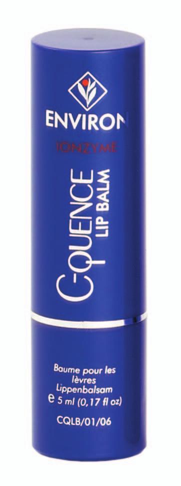 New Products Launched! C-Quence Lip Balm Environ s new C-Quence Lip Balm nourishes and cares for your lips, leaving them naturally soft and supple.