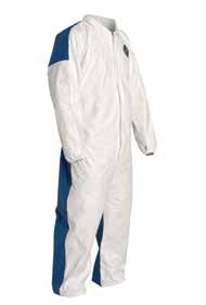 Protective Category Clothing DuPont Tyvek Dual Coveralls Garments combine protection, durability and comfort of Tyvek fabric on front and comfort, softness and breathability of ProShield fabric on