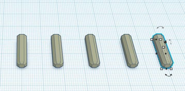 Now that the connector leg is the proper size, you can duplicate it to create new custom connectors with several legs. WWW.TINKERCAD.COM C.