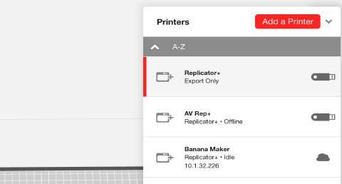 MAKERBOT EDUCATORS GUIDEBOOK CHAPTER TWO: PREPARE FILES WITH MAKERBOT PRINT PREPARE FILES FOR PRINTING WITH MAKERBOT PRINT MAKERBOT PRINT Select Printer: Click on the printer