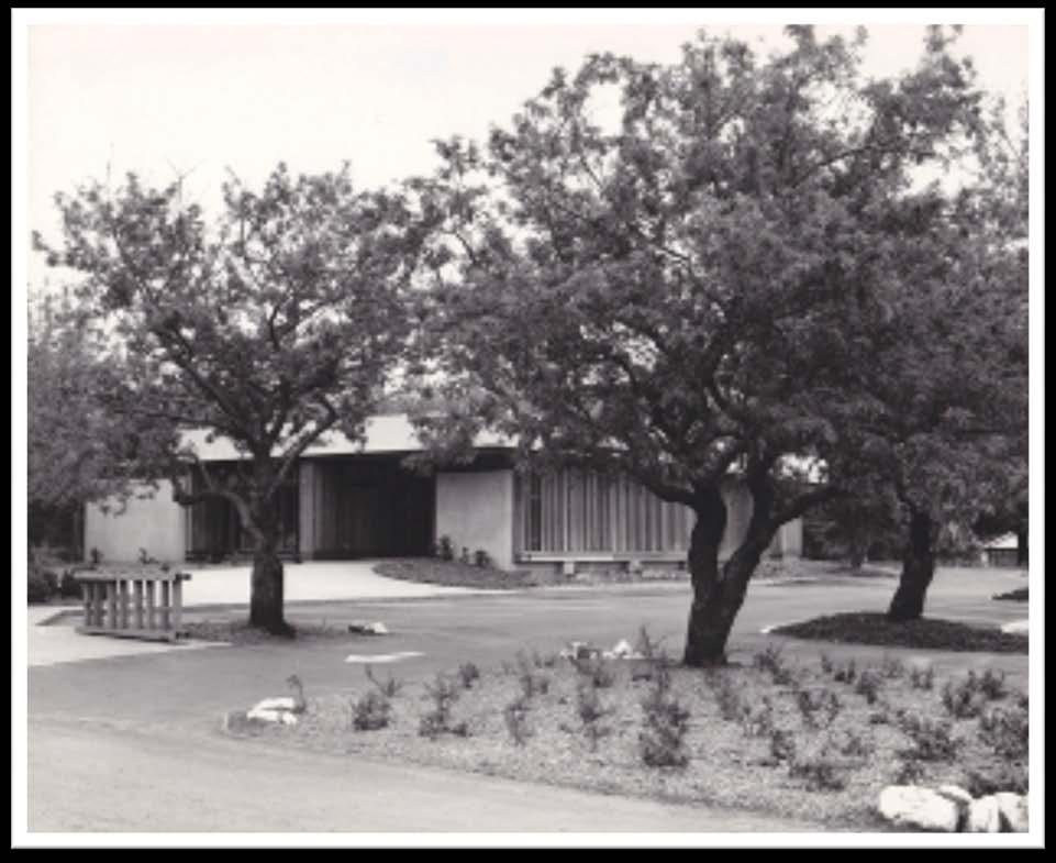 New Library and Parking Lot, April 1962: This picture shows that the basic appearance of the library has not