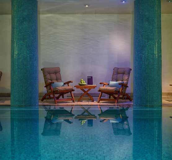 WET FACILITIES SWIMMING POOL Our 15 metre indoor pool is perfect for swimming laps. TURKISH STEAM ROOM Our steam room deeply relaxes and cleanses the skin.