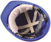 cooling ventilation. Inside, a separate hard plastic polyethylene shell cap insert encircles top, front and both sides of head to protect against bumps and scrapes.