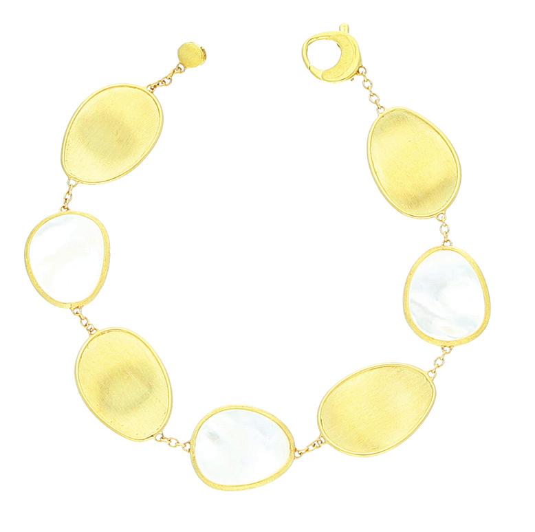 10083181 18ct yellow gold & mother-of-pearl
