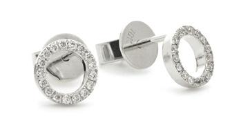 18ct white gold, sapphire & diamond earrings