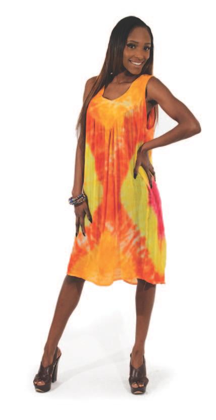 95 Tie-Dye Baby Doll Dress Be a ray of sunshine everywhere you go when you wear this colorful baby doll dress. Colors may vary. Asymmetric neckline.