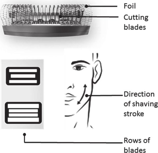 Thoroughness the absence of remaining hairs after the shave. Efficiency the amount of hair cut per stroke and speed to the end result.