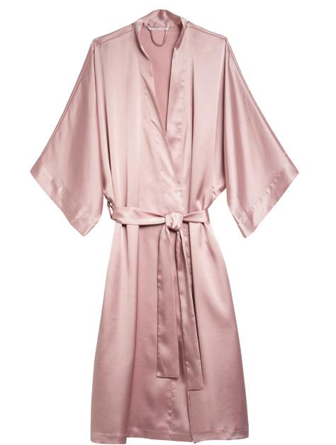 LINGERIE 18/JAN LOOK 48 Satin Kimono $58 - Pink Zink (Black, Blue, Cocoa Blush, Desire,