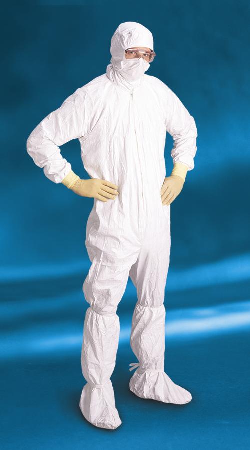 DuPont Tyvek Micro-Clean Sterile sterile coverall 9831-9833 sterile, 30/cs 9834-9835 sterile, 25/cs 9836-9838 sterile, 29/cs clean-processed packaged under class 10 SM 5X shoe cover 9823-9826