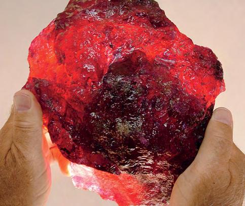 The material is sent to Brazil where it is cleaned with acid, heat treated, and then faceted. No mechanized mining activity was seen outside the Mozambique Gems claim.