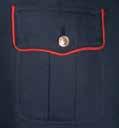 on Flaps, Cuffs, or Shoulder Straps BACK Bi-Swing Back Single or Double Back Vent Tapered Waist with 2 or 4 Belt Hooks SIDE /