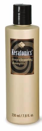 Keratonics Deep Cleansing Shampoo Designed for normal to oily hair Designed specifically for oily hair, this new and highly effective formula contains advanced, silk-derivative technology from Japan.