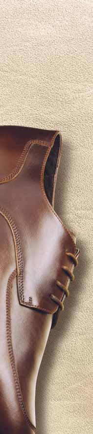 Smooth, full-grain leather sets an executive tone while the