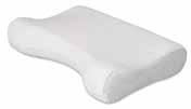 Plus, a crescent-shaped cutout accomodates your shoulders and positions your head in the center of the pillow for superior orthopedic support.