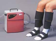 It applies a massage-like compression to the foot, ankle and calf with comfortable cuffs to circulate blood flow.