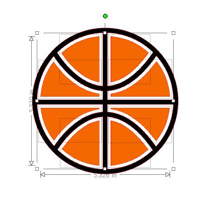 Converting a Two Color Vector to Rhinestone 1. Bring in your vector, the vector used in the webinar will be a basketball from the Silhouette library. 2.